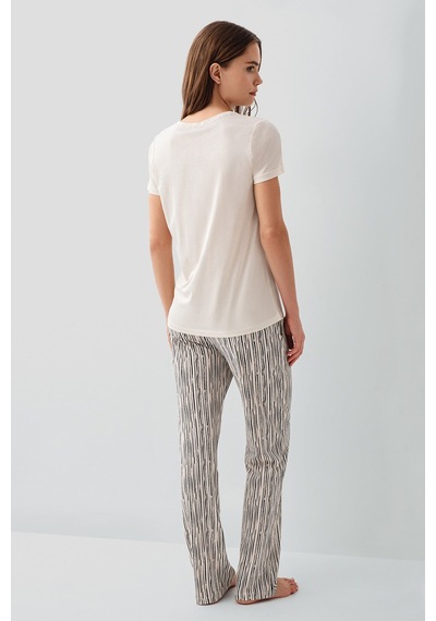 Pierre Cardin Kadın Krem Pijama Takım Krem