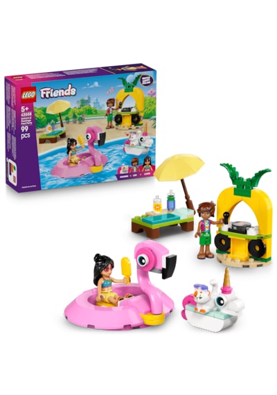 LEGO® Friends Tek Boynuzlu At ve Flamingo Havuz Partisi 42658 - 5 Yaş ve Üzeri Çocuklar için Yaratıcı Oyuncak Yapım Seti (99 Parça)