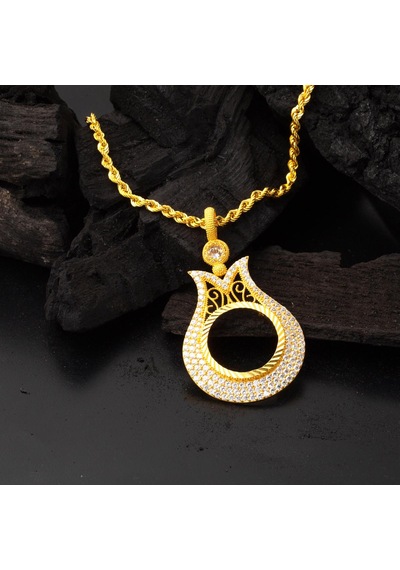 Lale Çeyrek Altın Çerçeveli Kolye KLCAS14K9583