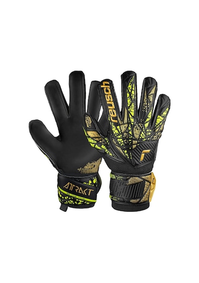 Reusch Attrakt İnfinity Finger Support 5470710 Kemikli Kaleci Eldiveni Sarı - Siyah