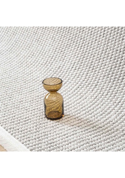 Krem Bukle Dokulu Düz Renk Modern Halı - Bk0360 Gri