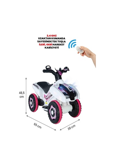 Kumandalı Akülü Araba 6 Volt 2-4 Yaş Prenses