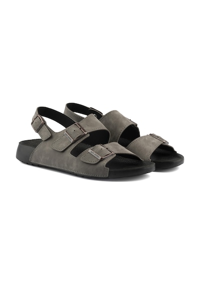 Roy Jones Barcelona Urban Sandals Rahat Yumuşak Tabanlı Erkek Sandalet-gri Haki