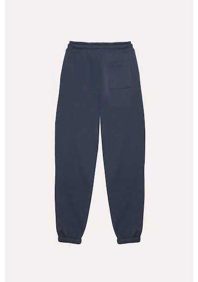 Tudors Unisex Relax Fit Rahat Kesim Şardonlu 3 Cepli Lastikli Jogger Paça Gri Eşofman Altı-32646 Gri
