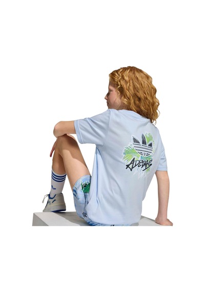 Kc9540-c Adidas Tee Çocuk T-shirt Mavi Kc9540-c