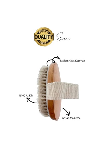 Svein Doğal At Kılı Çatlak Karşıtı Banyo Peeling Fırçası