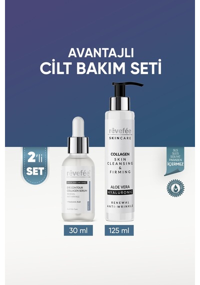 Göz Çevresi Kolajen Serum & Cilt Temizleyici Ve Sıkılaştırıcı 2'li Set