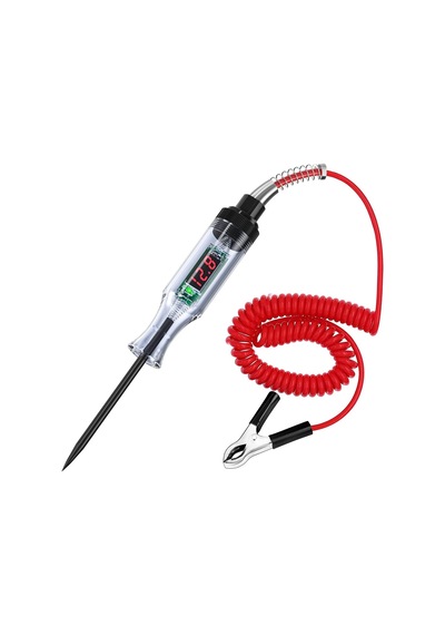 Ayrex 6v/12v/24v Dijital Led Otomotiv Devre Test Cihazı Voltaj, Süreklilik Ve Sigorta Test Kalemi