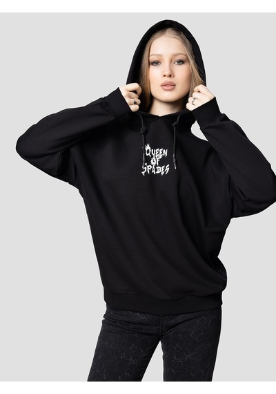 Loose Fit Kadın Sweatshirt Siyah