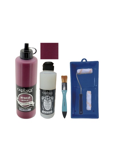 Mobilya Boyası-cadence Multisurface H-056 Vişne 500ml Ultimate Vernik Parlak 250ml Saten Rulo Set Kırmızı Kırmızı Mobilya Boyası-cadence Multisurface H-056 Vişne 500ml Ultimate Vernik Parlak 250ml Saten Rulo Set Kırmızı Kırmızı
