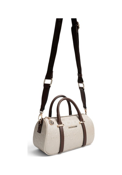Silver & Polo Silver Polo Bej - Kahve Logolu Kadın El Çantası Sp1289 Bej - Kahverengi