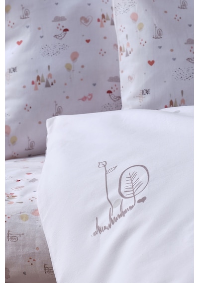 Doqu Home Nakışlı Bebek Nevresim Takımı - Pretty Bear