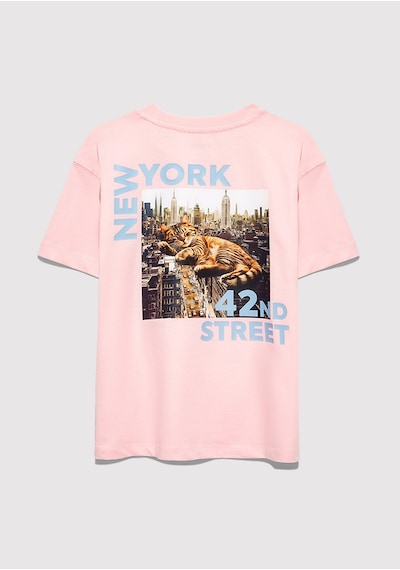 Mavi - Baskılı Pembe Tişört 7610402-71007 Pembe