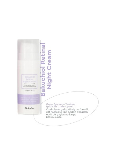 Retinal Ve Bakuchiol Destekli Yenileyici Gece Kremi 15g