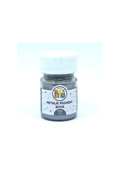 EPOKSİ REÇİNE METALİK SEDEFLİ PİGMENT TOZ BOYA GRİ 10 GR