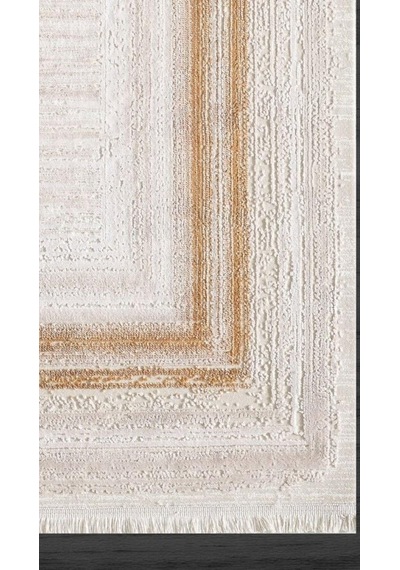 By Özer Halı Kemik Renk Bej Bordürlü Modern Artemis Halı Gotik 02234e Salon Halısı Çok Renkli