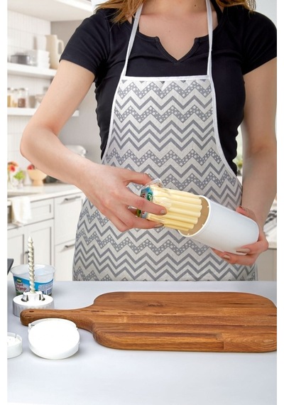 İndecor Houseware Buttercut Tereyağı Saklama, Ölçme, Yayma Ve Kesme Aparatı Beyaz