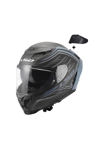 Ls2 Dragon Karbon Subıc Mat Mavi Petrol Kask Mat Mavı