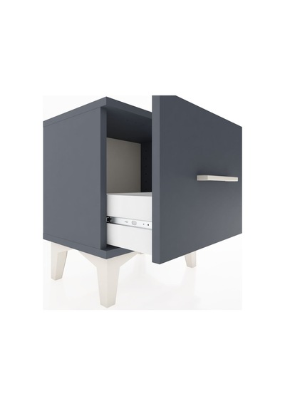 Arges Komodin Tek Çekmeceli 44x30x48 Antrasit-antrasit Antrasit
