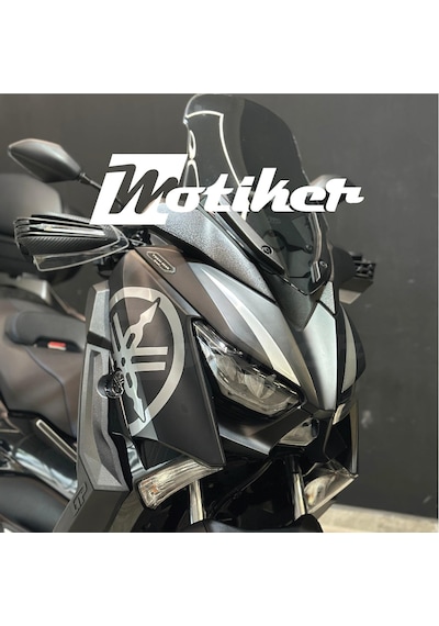 Yamaha 2017-2022 Model Uyumlu Sticker Modeli Gümüş Gri Ön Kafa Çift Çizgi
