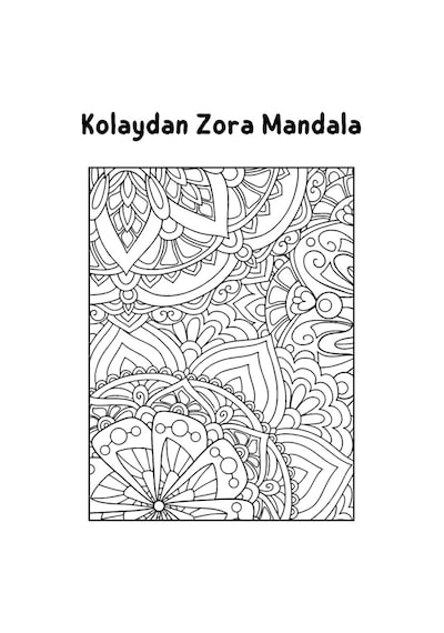 Kolaydan Zora Mandala (Çiçekli Mandala)