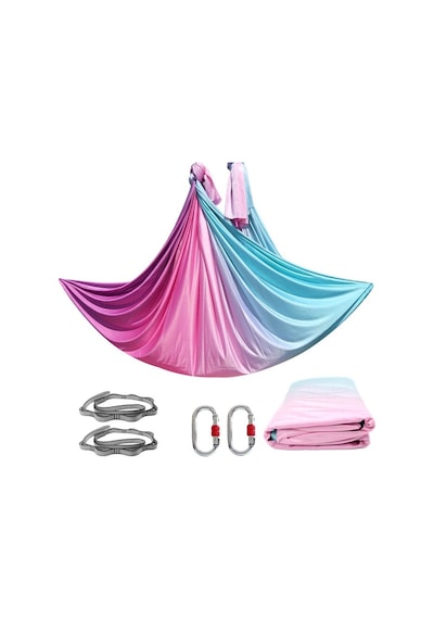 Özel Üretim Yfc-600 Pınk Yoga Fly Set Çok Renkli Pembe Pratik Antrenman Seti Ev