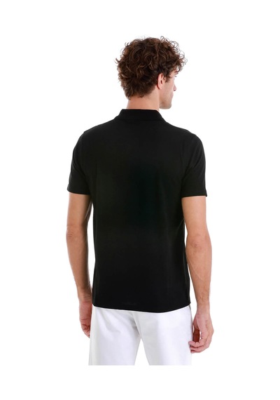 Hatemoğlu Siyah Regular Fit Jakarlı Polo Yaka Fermuarlı Tişört 35362024c014 002 Siyah