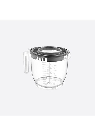 Orret Home 2200 Ml Kapaklı Mikser Kabı, Kaydırmaz Tabanlı Ve Kulplu, Dayanıklı Ve Çok Yönlü Mutfak Aleti Pp Plastik Sku: Zeus8690010529275