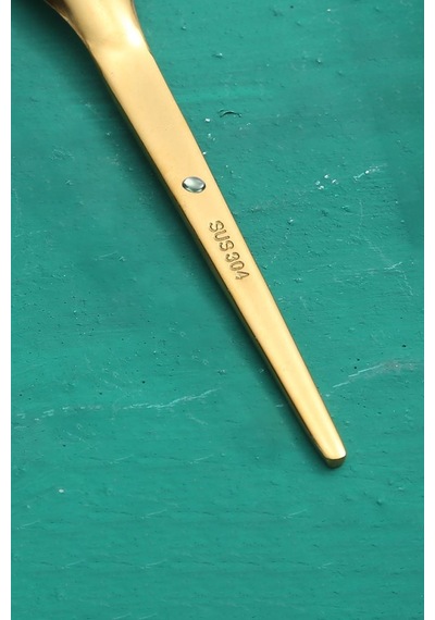 304 Çelik 6 Adet Gold Lüx Modern Görünümlü Çay Kaşığı Cin581sr-6