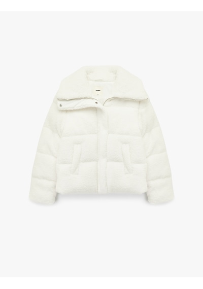 Koton Uzun Kollu Cepli Fermuarlı Dik Yaka Detaylı Anorak Peluş Şişme Mont Ekru 6wak20039ew Ekru Koton Uzun Kollu Cepli Fermuarlı Dik Yaka Detaylı Anorak Peluş Şişme Mont Ekru 6wak20039ew Ekru