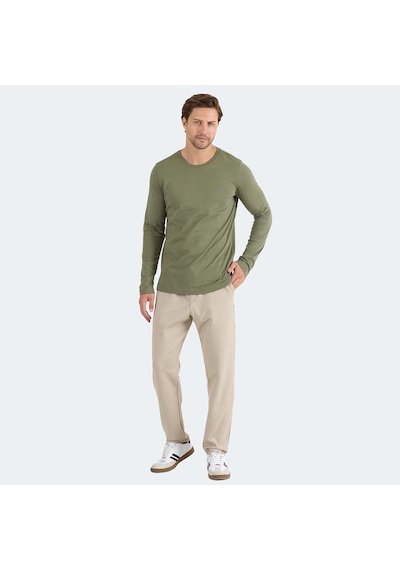 Slazenger ROVER Erkek Sweatshirt Haki