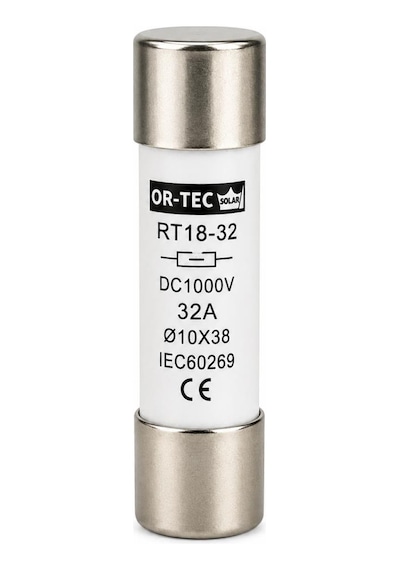 Or-tec 1000v 32a 10x38 Dc Sigorta + Sigorta Yuvası