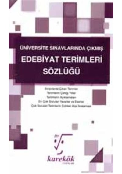 Edebiyat Terimleri Sözlüğü -  Karekök Eğitim Yayın
