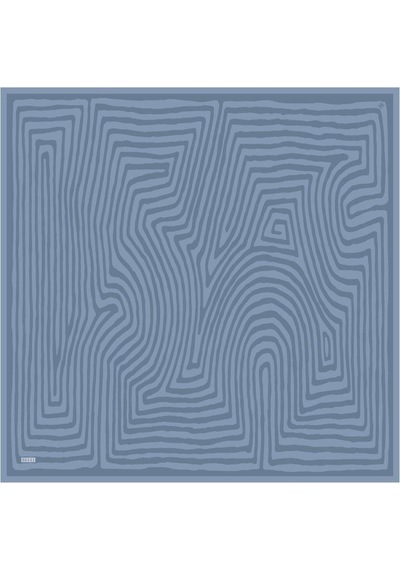 Belli İpek Eşarp - 4325-83 Mavi Twill