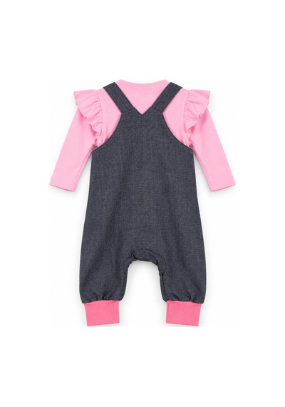 Babyhola Bayramlık Kız Bebek Çocuk Flamingo Bayramlık Salopet Badi Takım 23388 Kırmızı