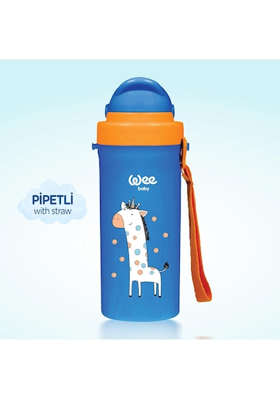 896 Wee Baby Pipetli Bardak Mavi 300 Ml 5 Adet Çok Renkli
