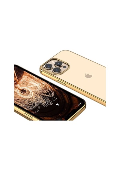 Apple Uyumlu iPhone 13 Pro Max Kılıf Zore Pixel Kapak Gold
