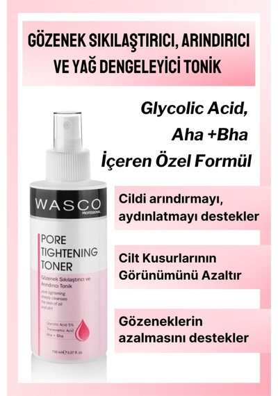 Gözenek Sıkılaştırıcı, Arındırıcı Ve Yağ Dengeleyici Tonik 150 Ml Glycolic Acid, Aha + Bha