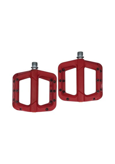 Asistan Drox Pd 710 Rulmanlı Plastik Çivili Mtb Freeride Bmx Geniş Platform Bisiklet Pedalı Kırmızı