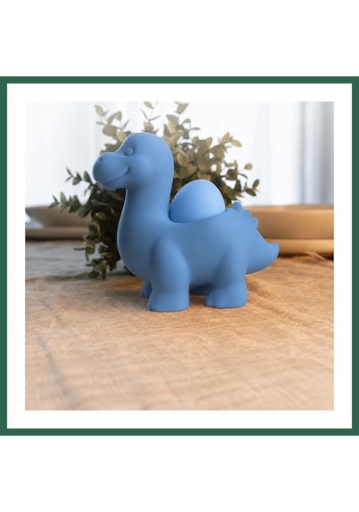 Bezos 3d Baskı Dinozor Yumurtalık - Sevimli Eggosaurus Yumurta Tutucu-mavi Bzs01