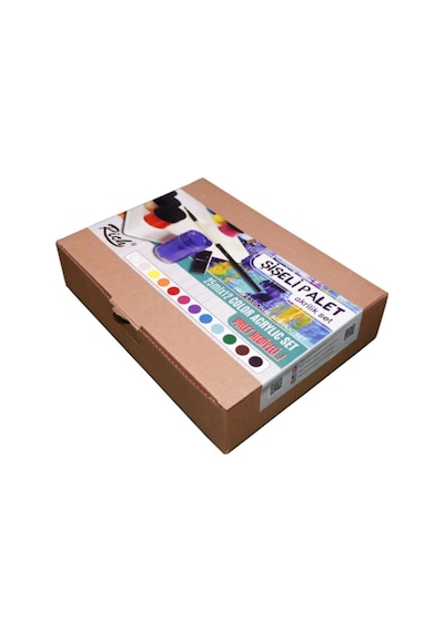 Rich Şişeli Palet 25 Ml X 12'li Akrilik Set Fırça
