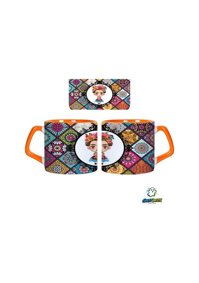 Frida Kahlo Kupa Bardak Tek Adet 0574 Çok Renkli