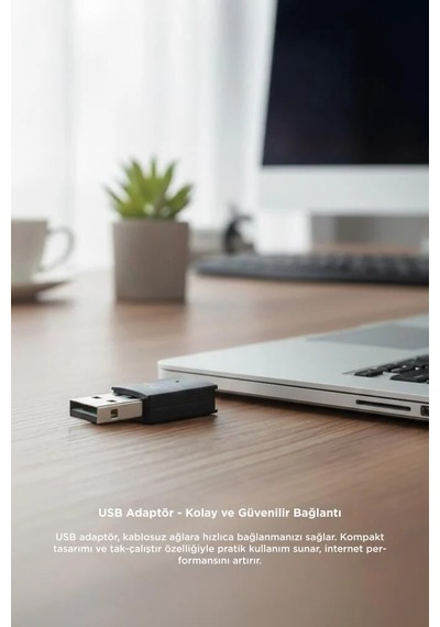 Bağlantı Parçası Elektronik Ürün Ağ Adaptörü Mini Wifi Adaptör Usb 2.0 600 Mbps Yd48 Siyah