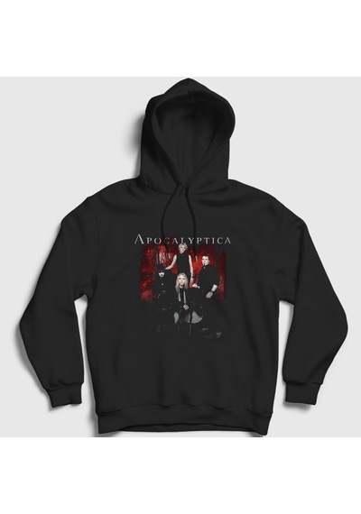 Presmono Unisex Band Apocalyptica Kapüşonlu Sweatshirt Siyah