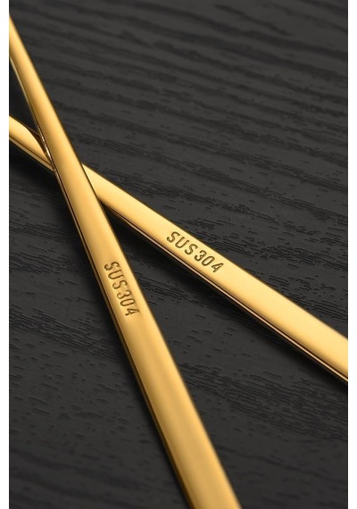 6 Adet 304 Çelik 17 Cm Gold Uzun Kahve Ve Smoothie Karıştırma Kaşığı Cin579sr-6