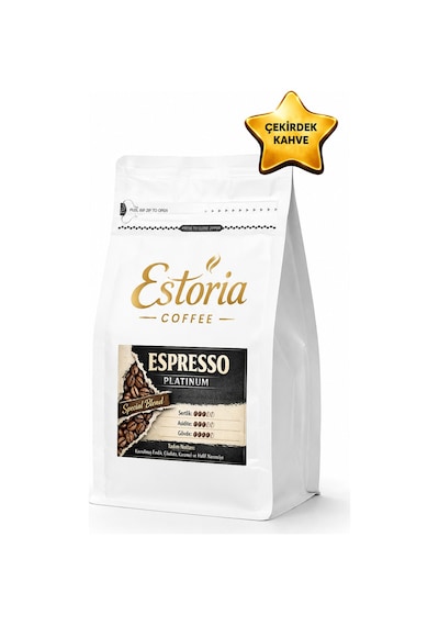 Estoria Coffee Espresso Blend Çekirdek Kahve %100 Arabica Yoğun GövdeEspresso İçin Uygun 250 G