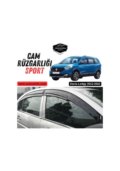 Dacia Lodgy 2012-2022 Uyumlu Mugen Cam Rüzgarlığı Seti Piano Black 4'lü İthal Parlak Siyah 00 Şüscaroto Aksesuar