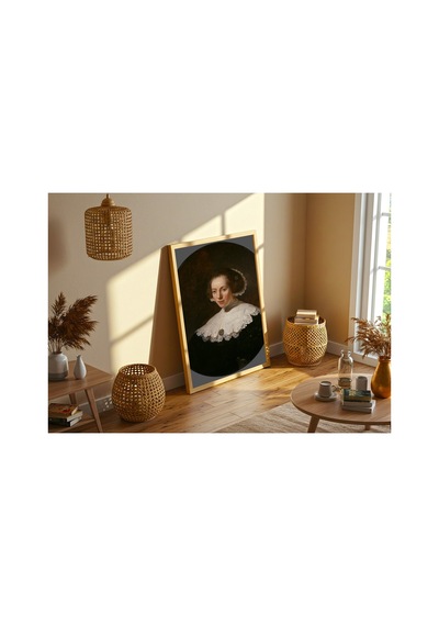 Klasik Sanat Rembrandt Kadın Portresi Çerçevesiz Poster 21x30 Cm A4 Tablo Klasik Sanat Yağlı Boya