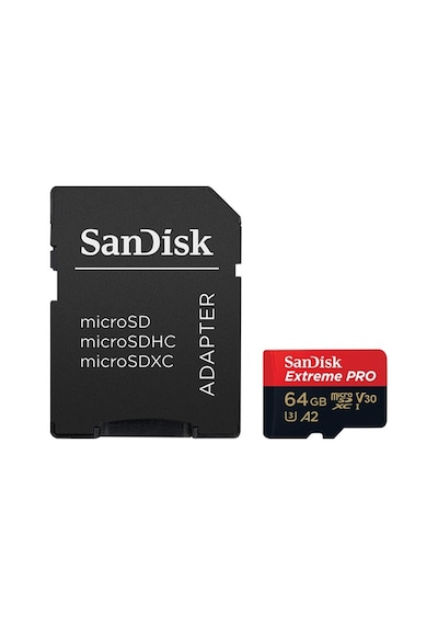 Sandisk Extreme Pro SDSQXCU-064G-GN6MA 64 GB microSDXC UHS-I A2 V30 Adaptörlü Hafıza Kartı