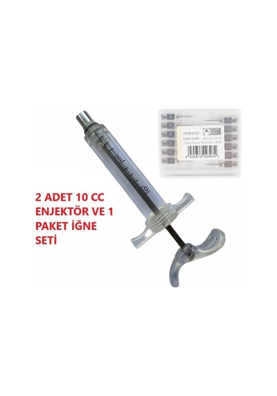 Forvet Kaynatılabilir Mika Şırınga 10 Cc-2 Adet Ve İğne Seti - Hsw Eco 19g 1.0x15 Mm Küçükbaş
